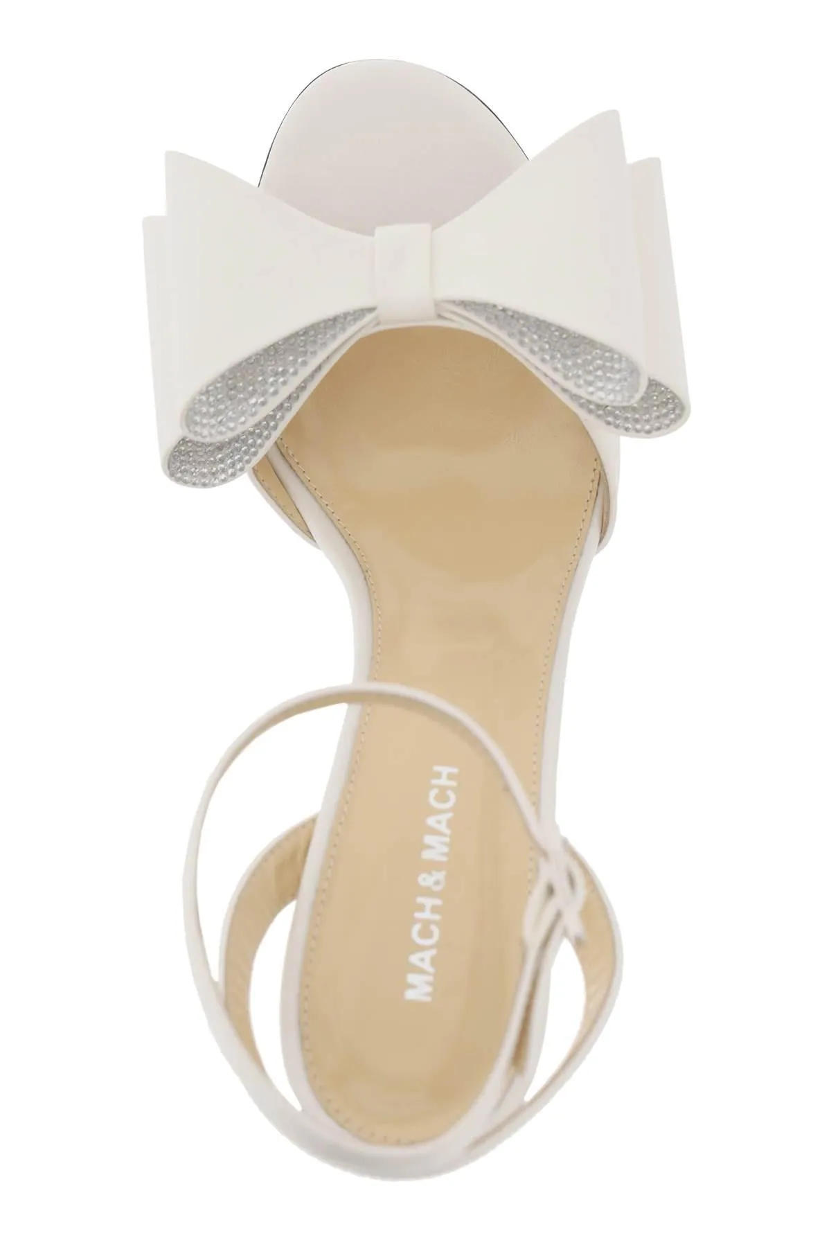 Mach & Mach    Mach E Mach Satin Le Cadeau Sandals With Double Bow