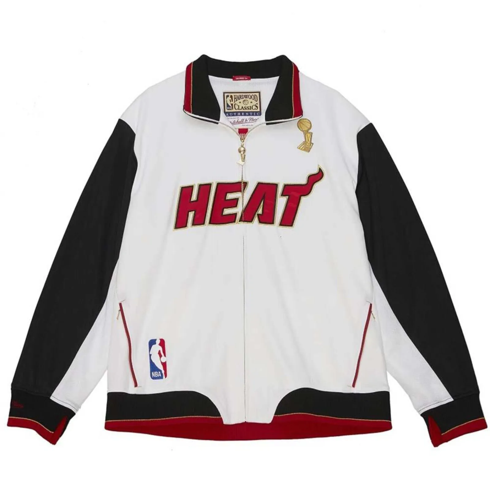 M&N NBA Miami Heat 2012 Authentic Championship Jacket ''White''