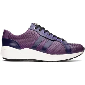 Marco Di Milano Verona Python & Calfskin Sneakers Purple