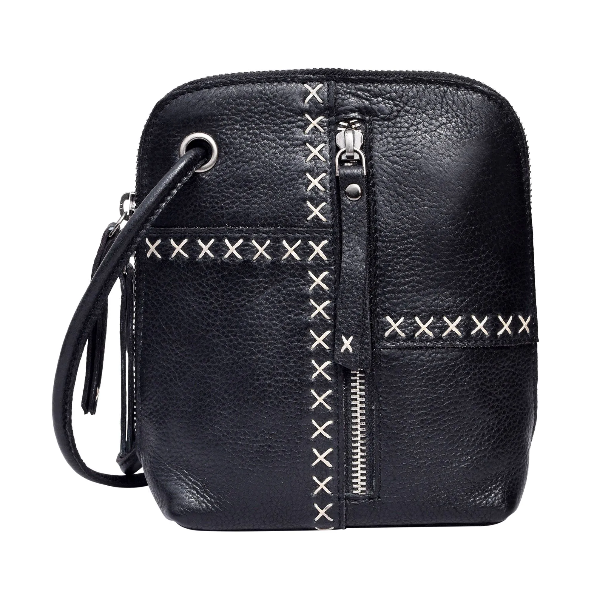 Marge Handcrafted Leather Crossbody Bags: Black