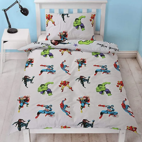 Marvel Comics Reversible Single Duvet Cover Bedding Set