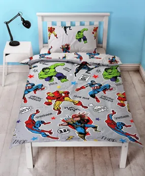 Marvel Comics Reversible Single Duvet Cover Bedding Set