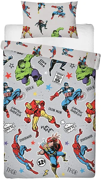 Marvel Comics Reversible Single Duvet Cover Bedding Set