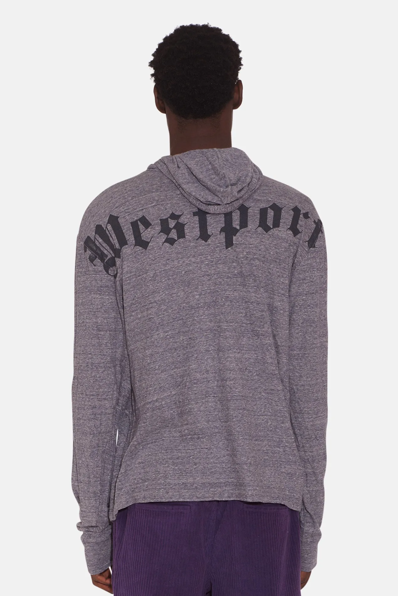 Men's 58 Hoodie Westport Back Print Navy Melange