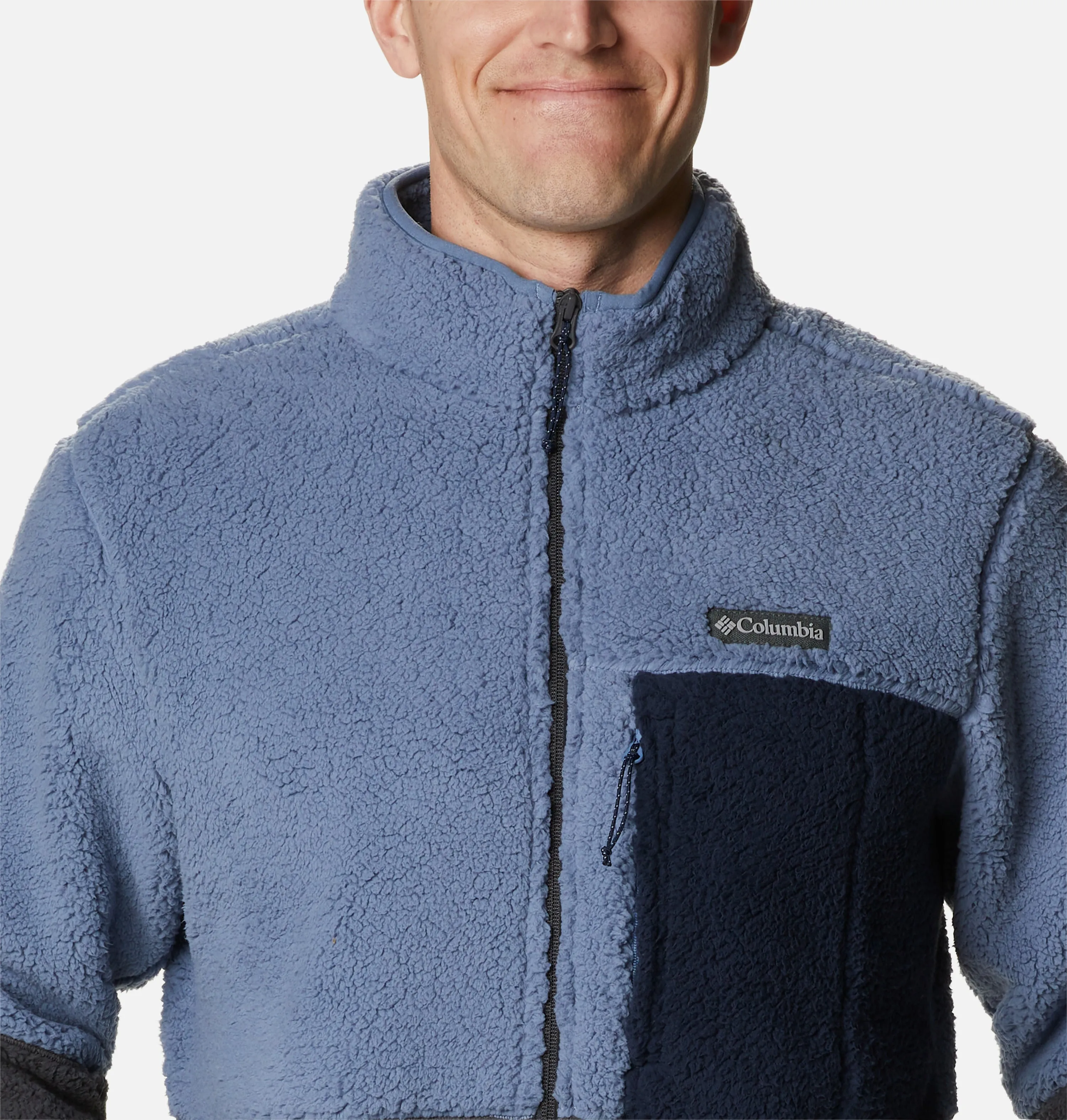 Men's Columbia Mountainside Heavyweight Sherpa Fleece Jacket Bluestone