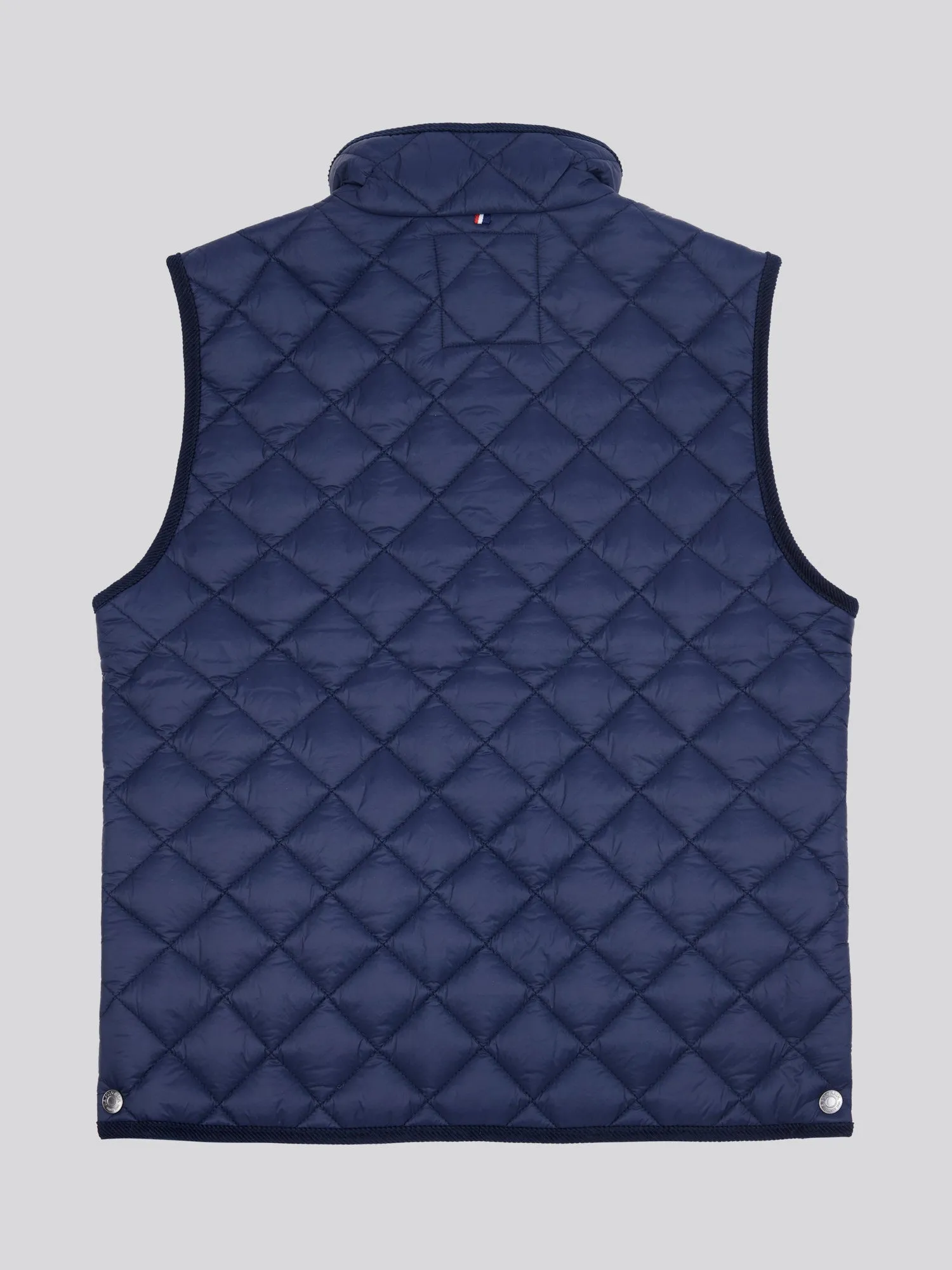 Mens Diamond Quilt Hacking Gilet in Dark Sapphire Navy