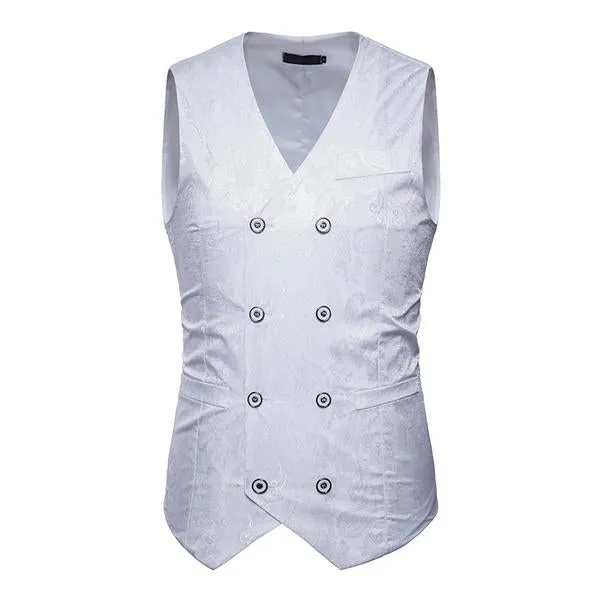 Men's Formal Cashew Flower Print Vest 71042054X