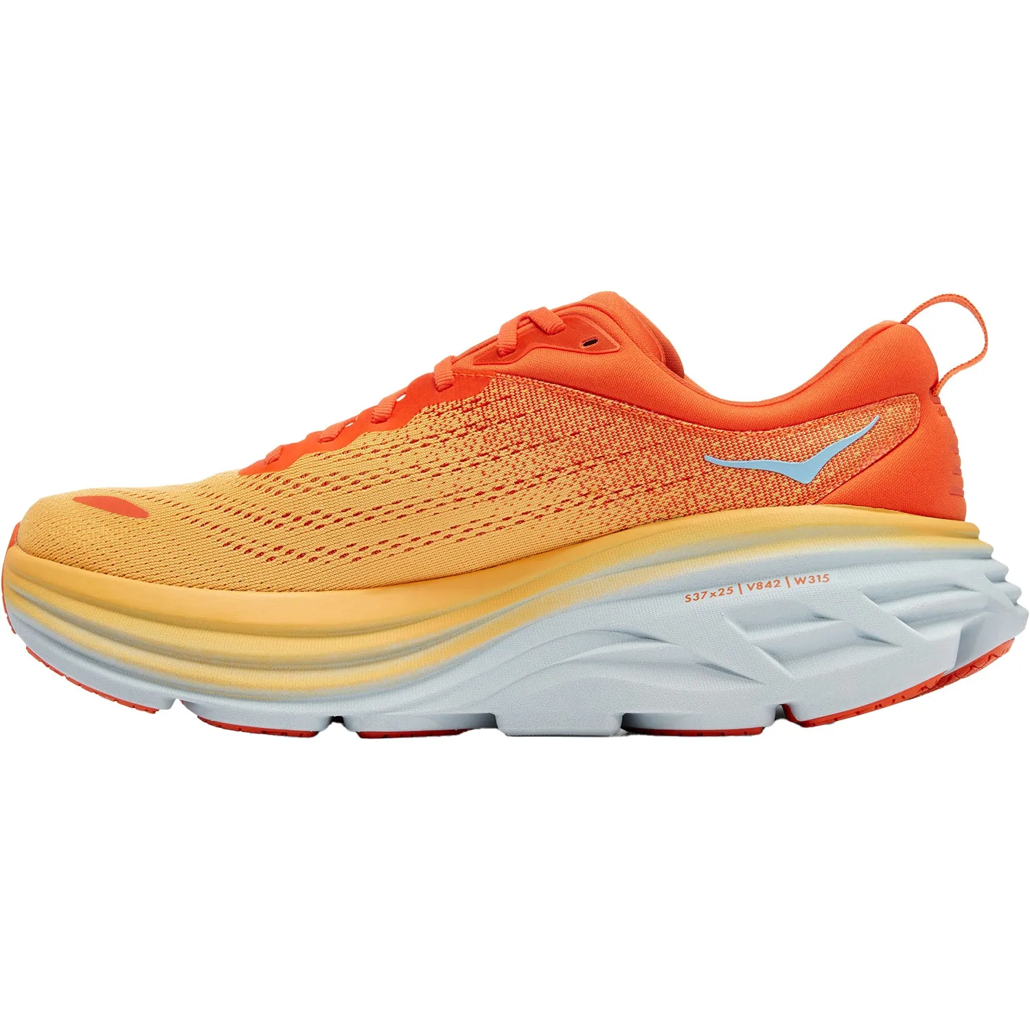 Men's Hoka Bondi 8 Puffin's Bill/Amber Yellow Mesh