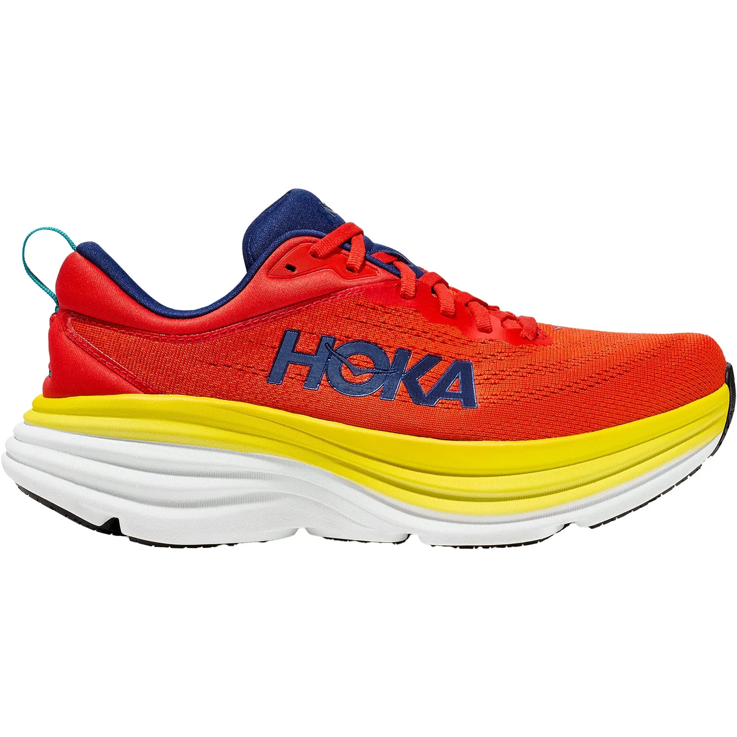 Men's Hoka Bondi 8 Red Alert/Flame Mesh