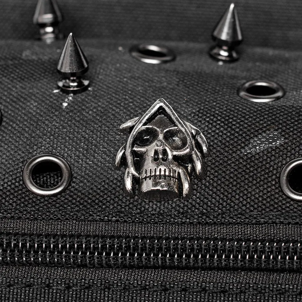 Men's Punk Skull Rivets Waist Bag