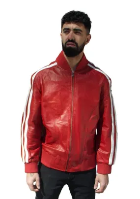 Mens Red Leather Jacket