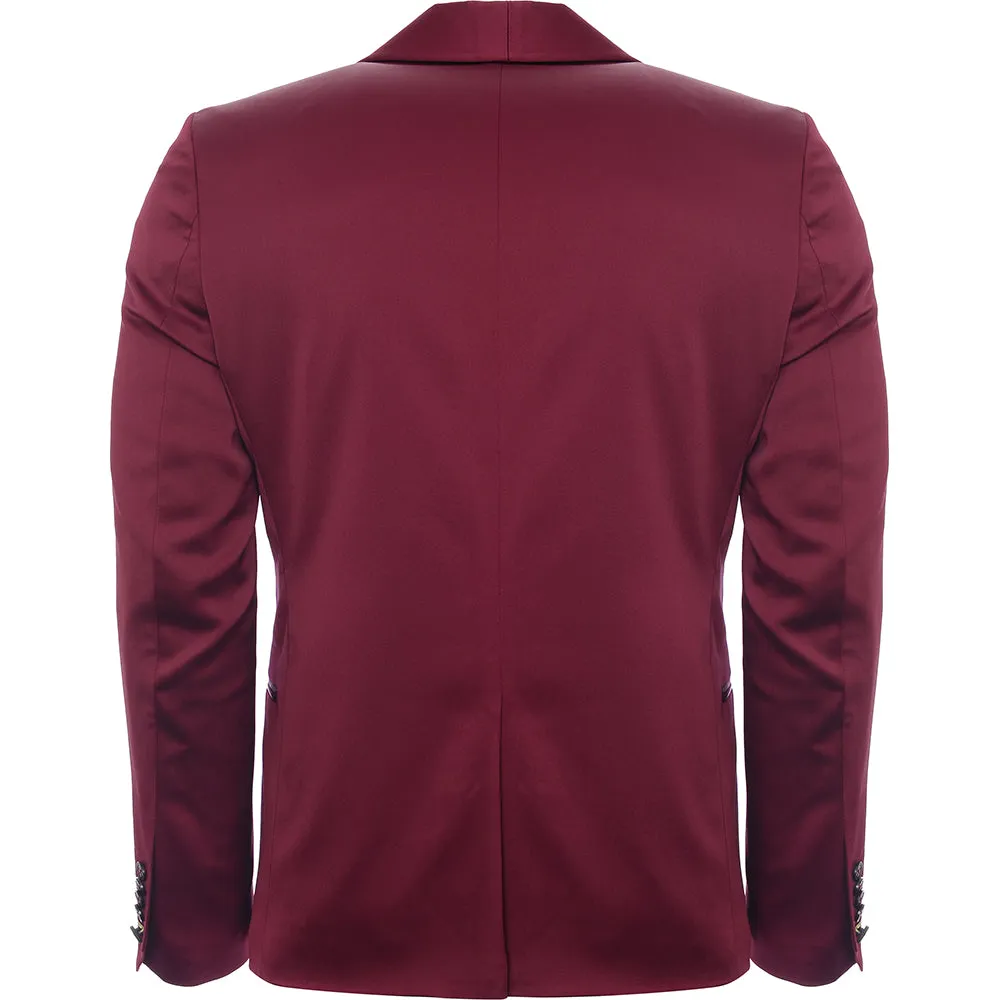 Mens Twisted Tailor Mens Draco Skinny Suit Jacket in Red