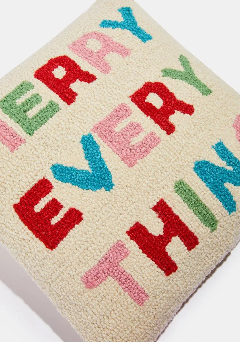 Merry Everything Throw Pillow-