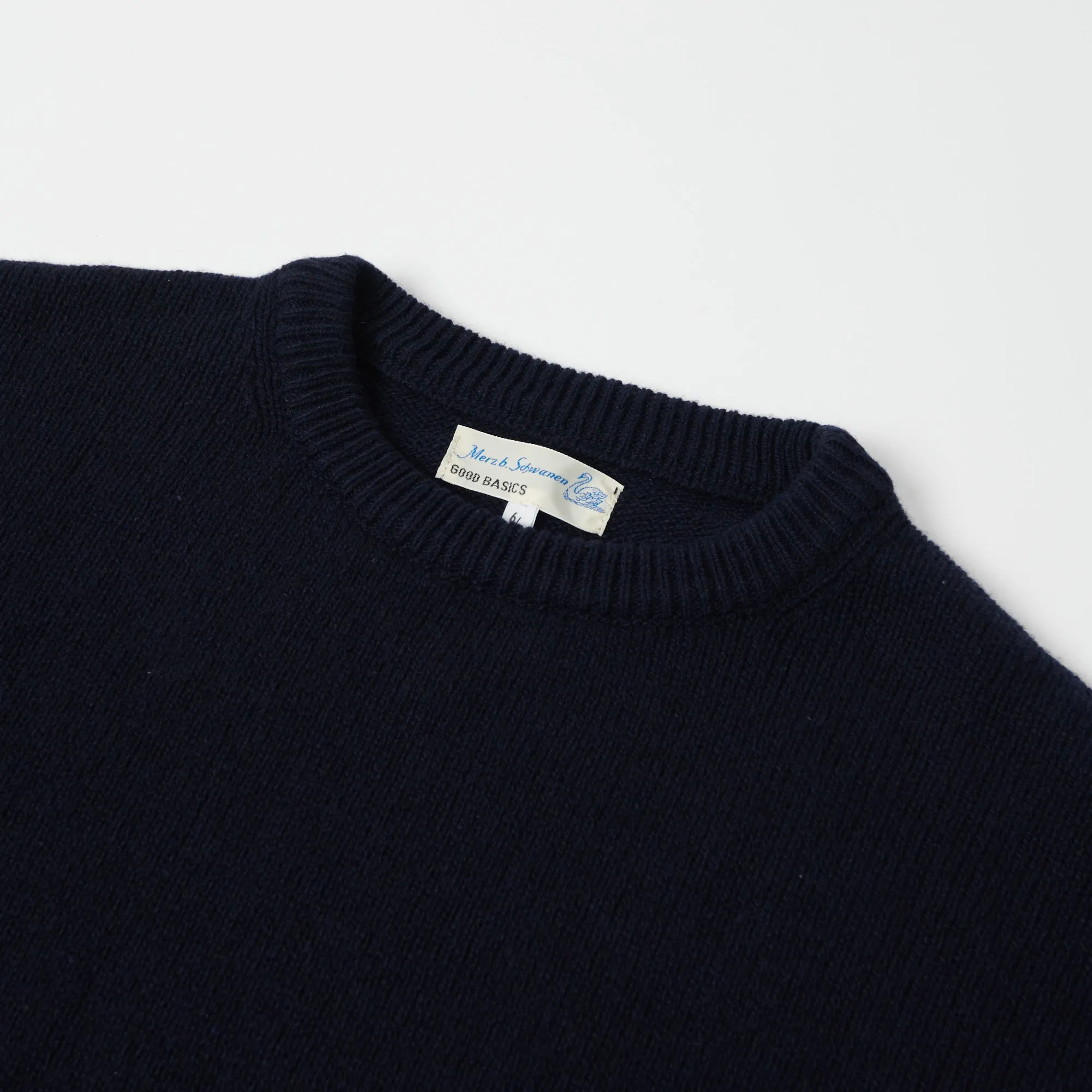 Merz b. Schwanen RCC05 Knit Crew Neck Pullover - Dark Navy