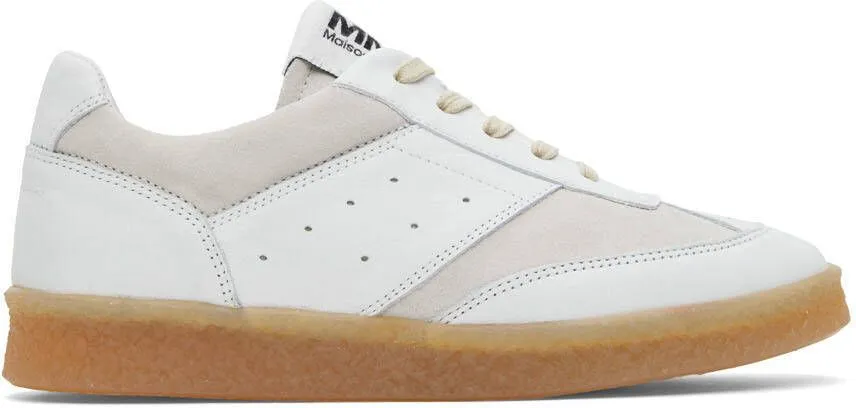 MM6 Maison Margiela Off-White 6 Court Sneakers