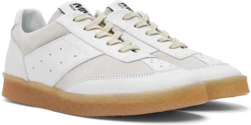 MM6 Maison Margiela Off-White 6 Court Sneakers