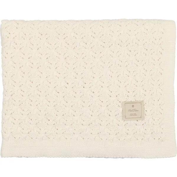 Mon Tresor Bebe Extra Luxe Knit Blanket, Ivory