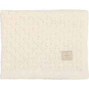 Mon Tresor Bebe Extra Luxe Knit Blanket, Ivory