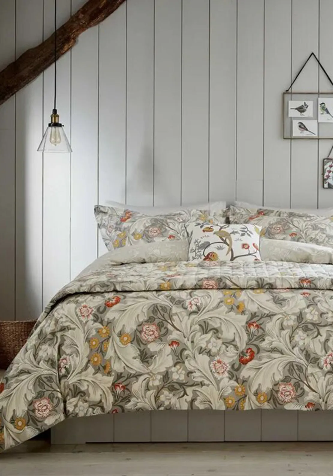 Morris & Co Leicester Floral Print Duvet Cover Set