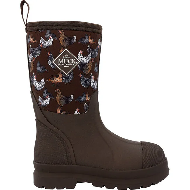 Muck Boot Company Kids' Chore Classic Boot - Brown/Chickens