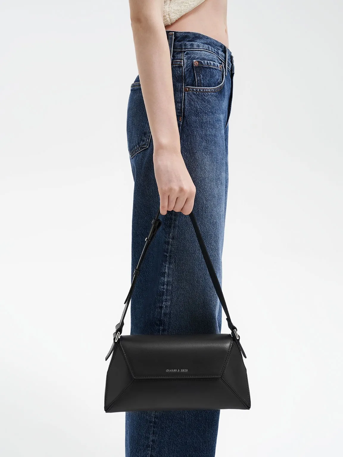 Nasrin Geometric Shoulder Bag - Noir