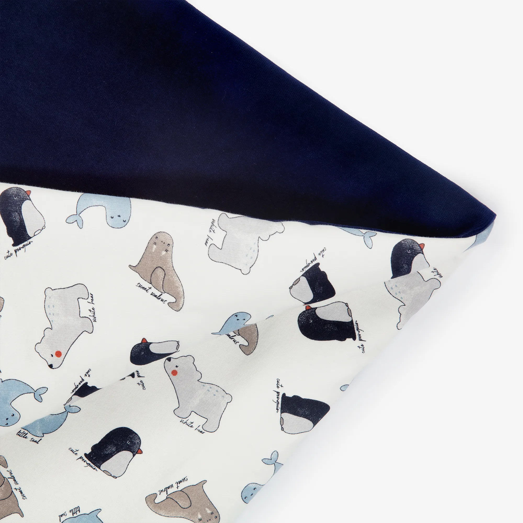 Navy Blue Reversible Cotton Blanket (99cm)