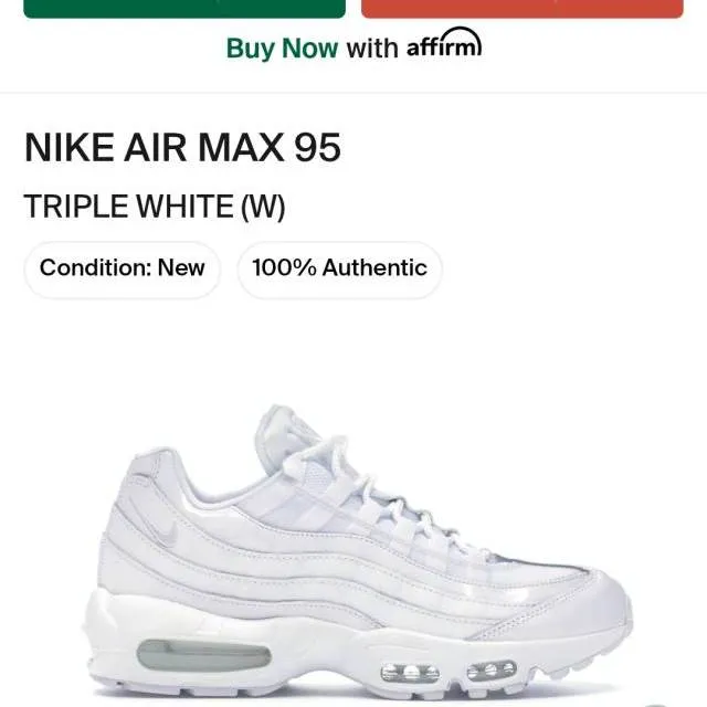 Nike Air Max 95 Triple White - 307960-108