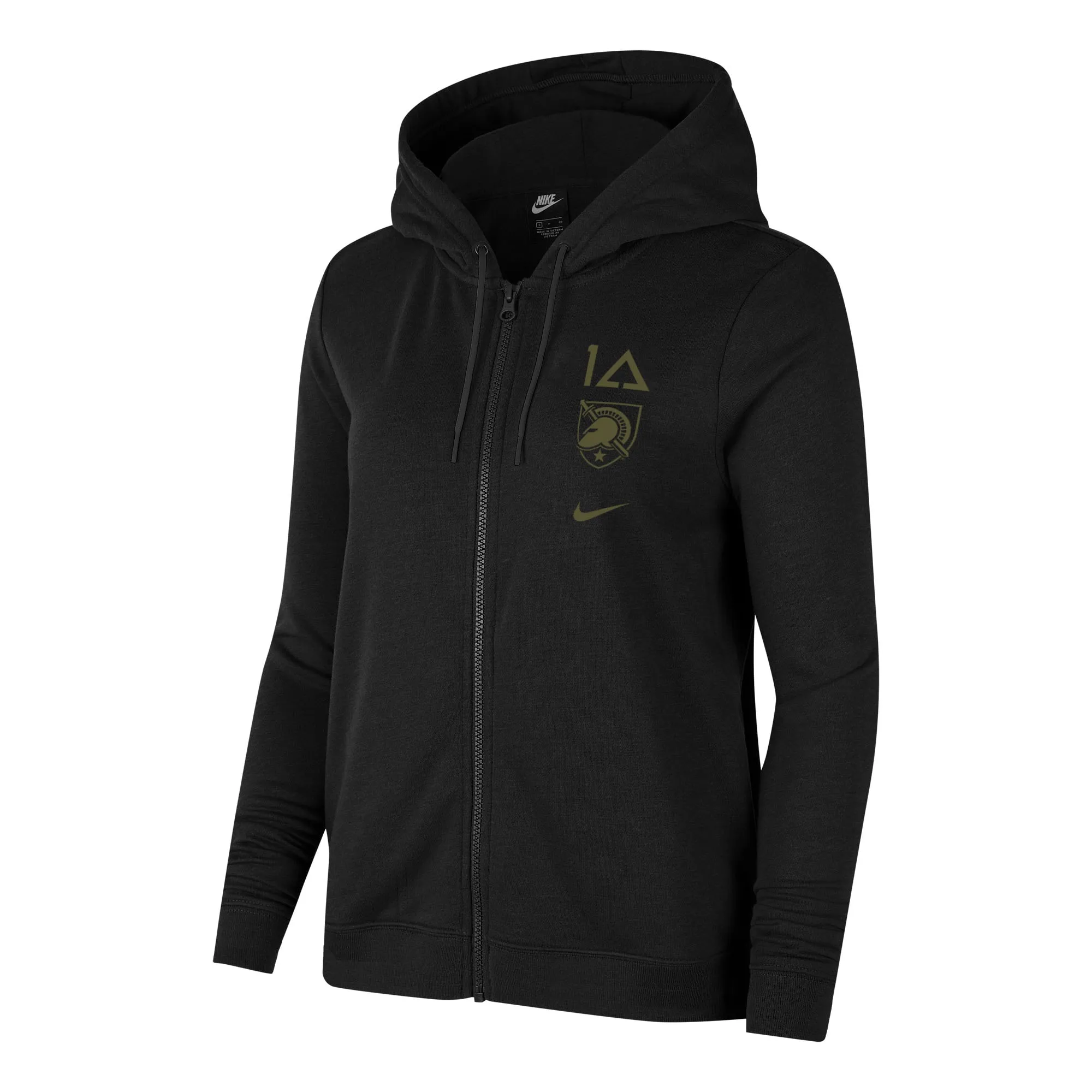 Nike Army Black Knights Women's Black 1st Armored Division Old Ironsides Operation Torch Full-Zip Hoodie