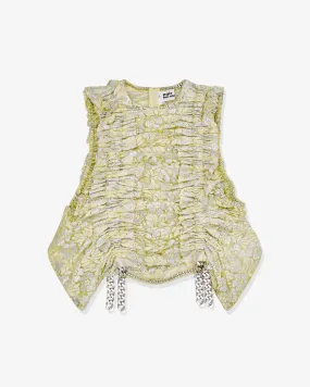 Noir Kei Ninomiya Women's Floral Mesh Vest  Yellow