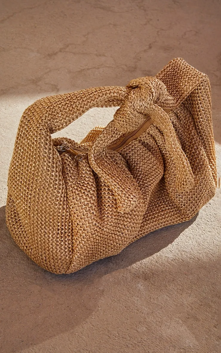 Nude Straw Knott Grab Bag | Accessories