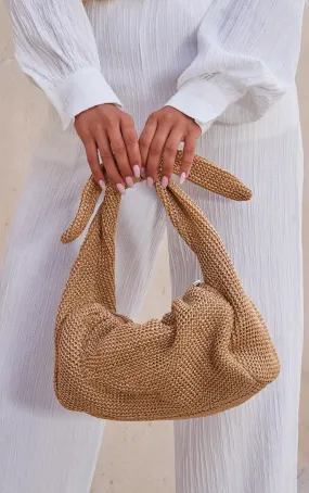 Nude Straw Knott Grab Bag | Accessories