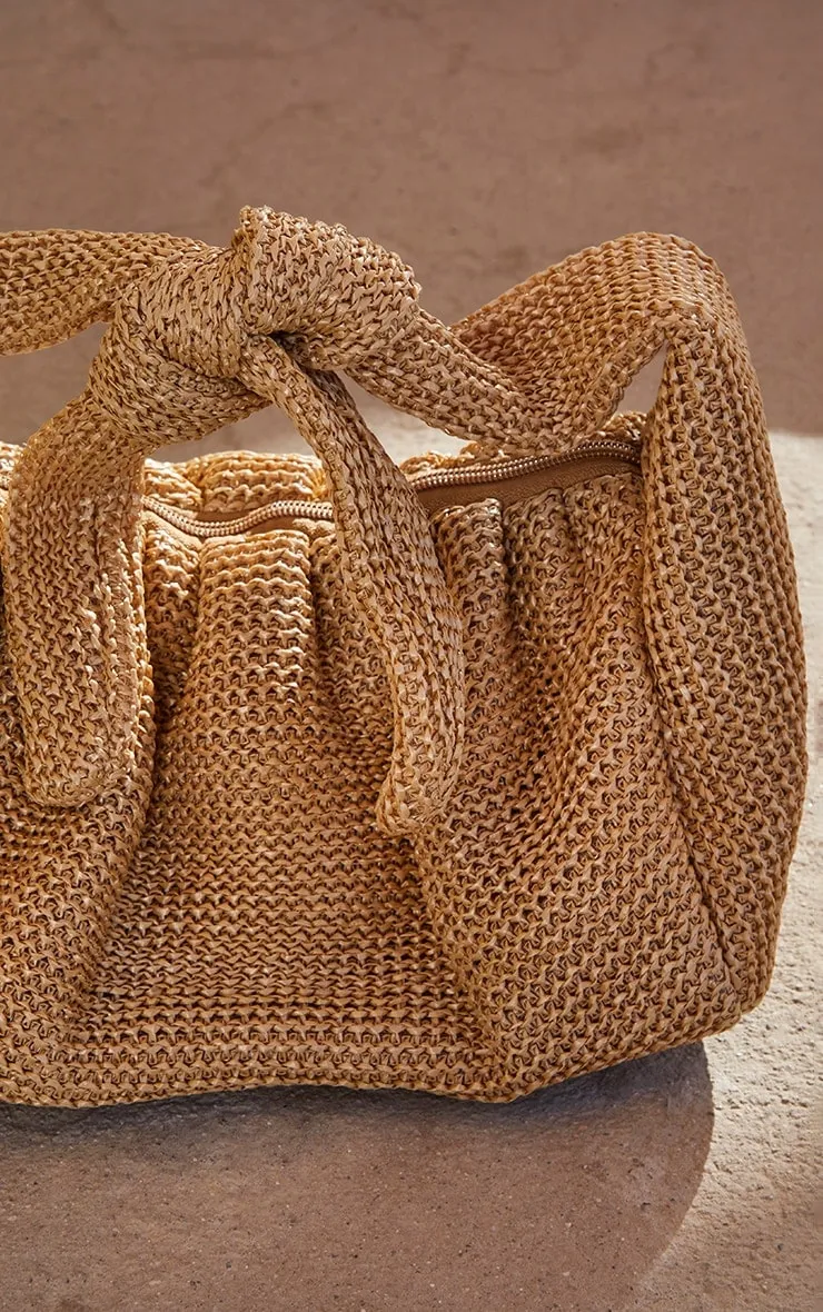 Nude Straw Knott Grab Bag | Accessories