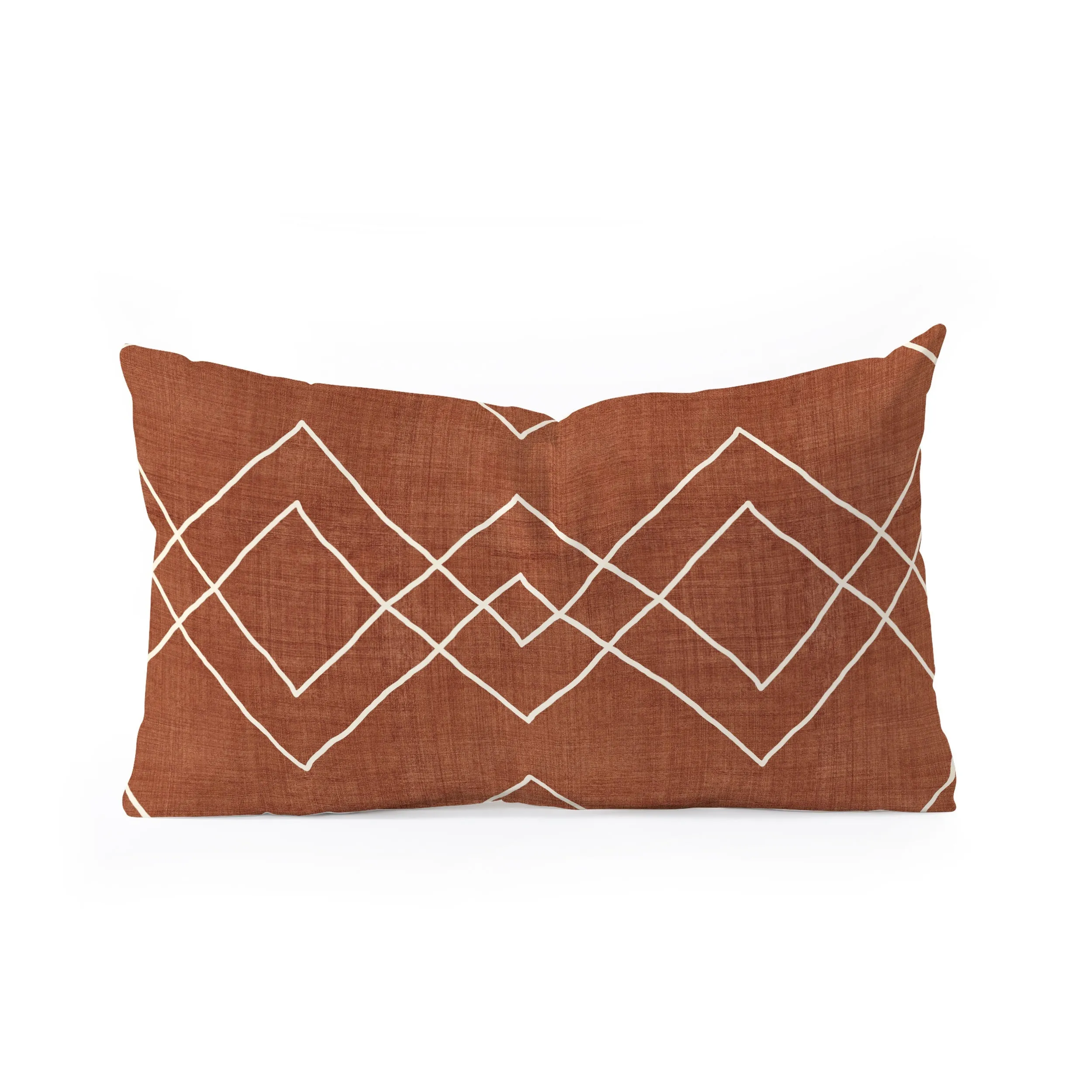 Nudo Rust Oblong Throw Pillow (DS) DD