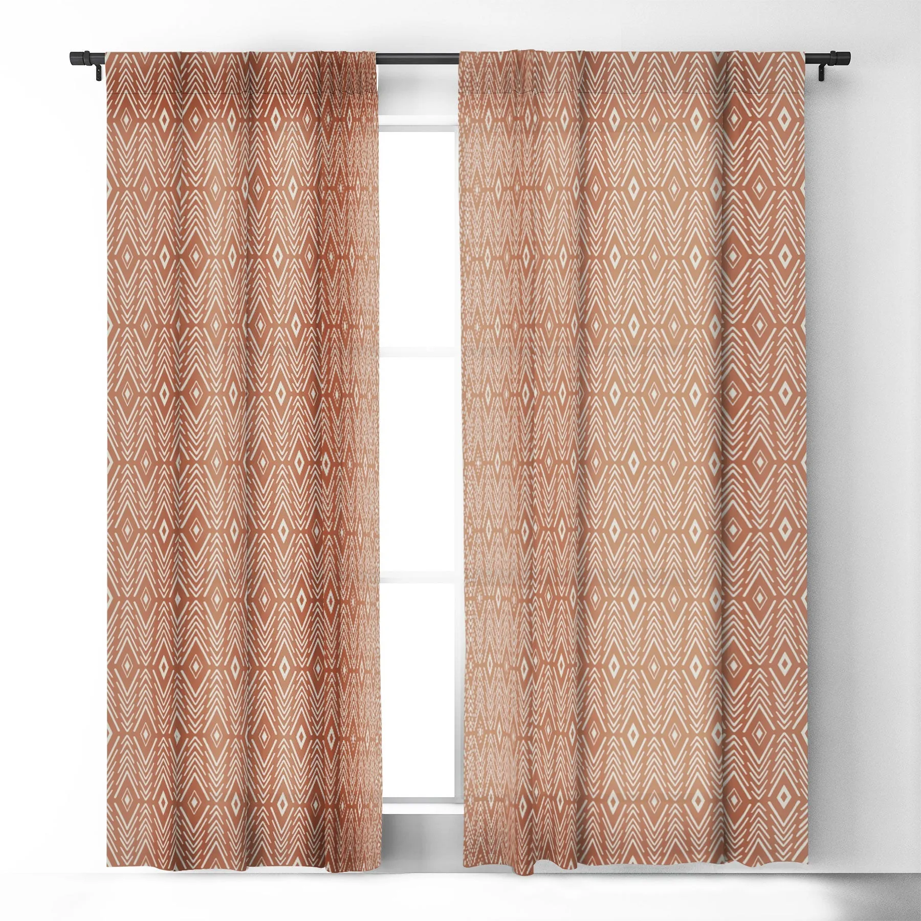 Ole Boho Diamonds Clay Blackout Window Curtains (DS)