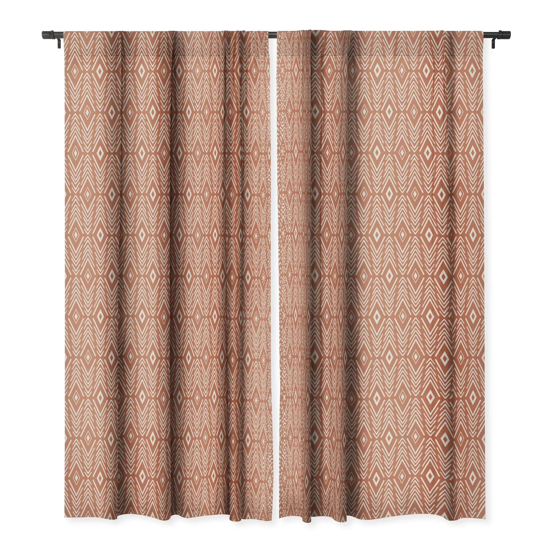 Ole Boho Diamonds Clay Blackout Window Curtains (DS)