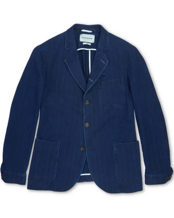 OLIVER SPENCER Oliver Spencer Solms Jacket Faye - Indigo Blue