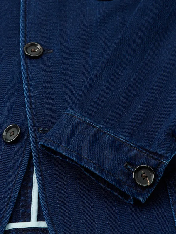 OLIVER SPENCER Oliver Spencer Solms Jacket Faye - Indigo Blue