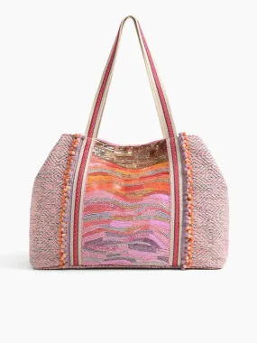 Orange Mauve Ombre Tote