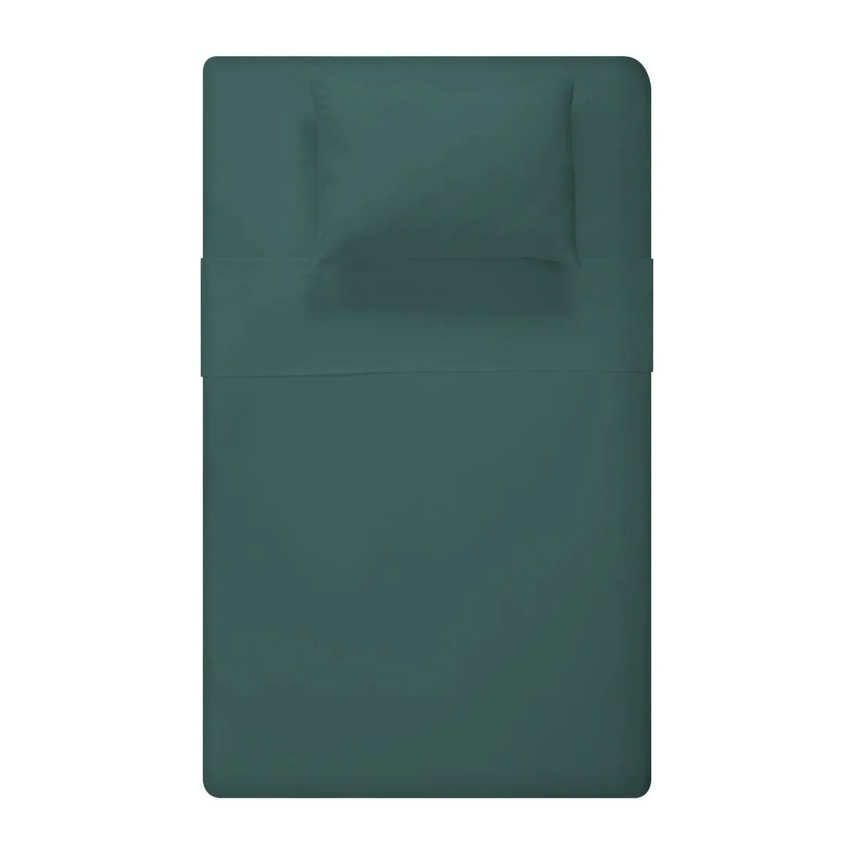 Origami Maison Flannel Twin Sheet Set - Green  - Clement