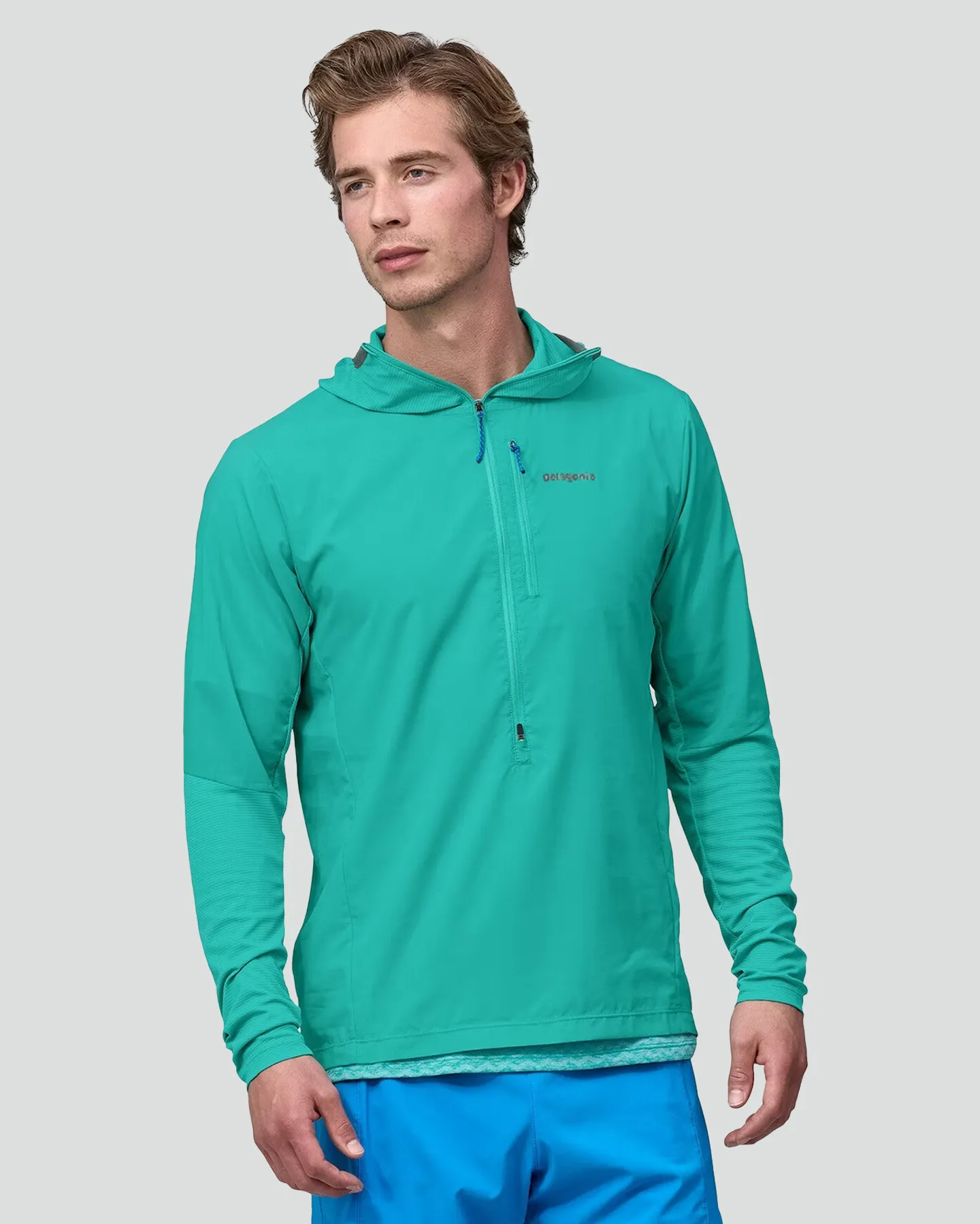 Patagonia Mens Airshed Pro Pullover - Subtidal Blue | SurfStitch