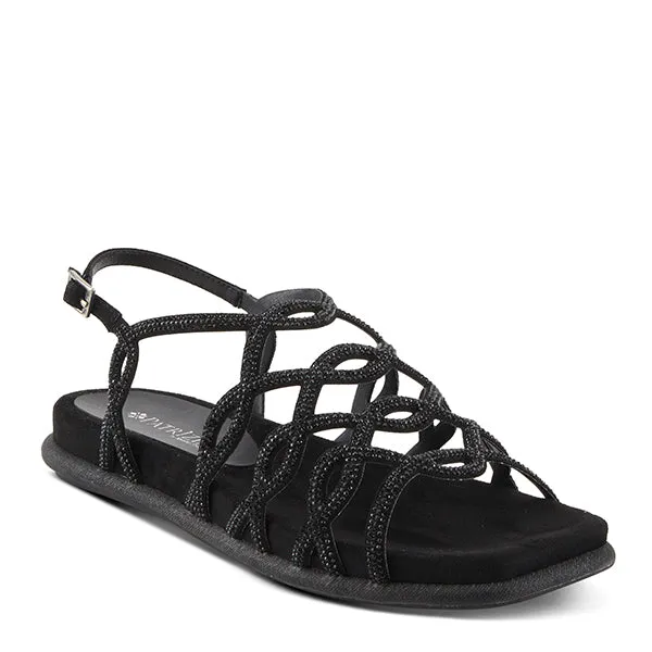 Patrizia by Spring Step Women's Glamgloss Sandals - Black