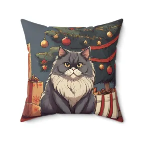 Persian Cat Christmas Pillow