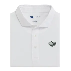 Pickleball Solid Performance Pique Polo - White