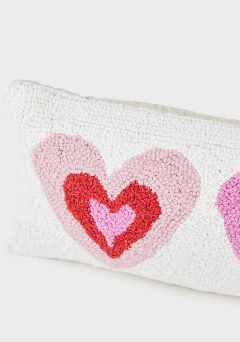 Pink Hearts Pillow-