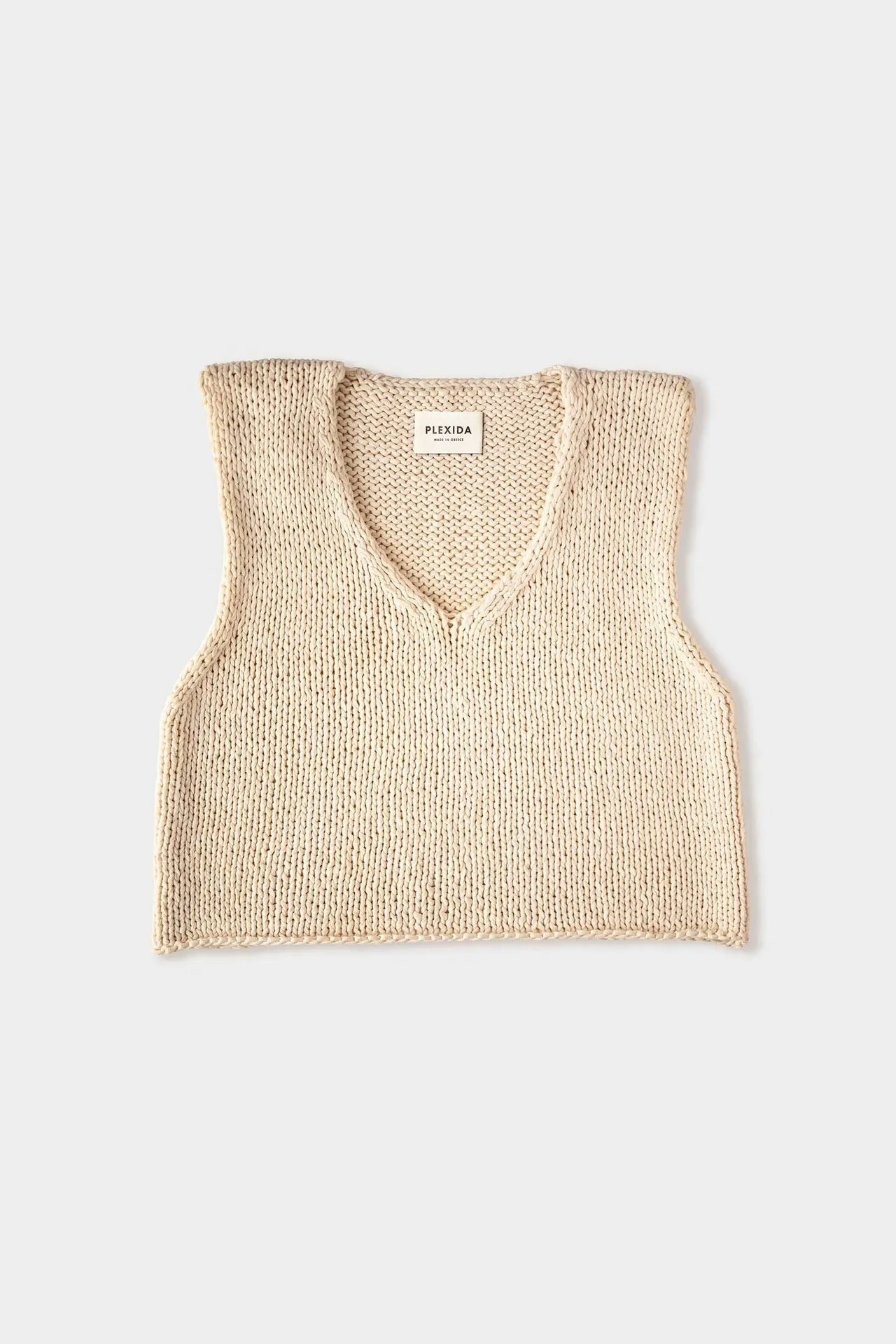 Plexida V Knit Vest In Heather Grey