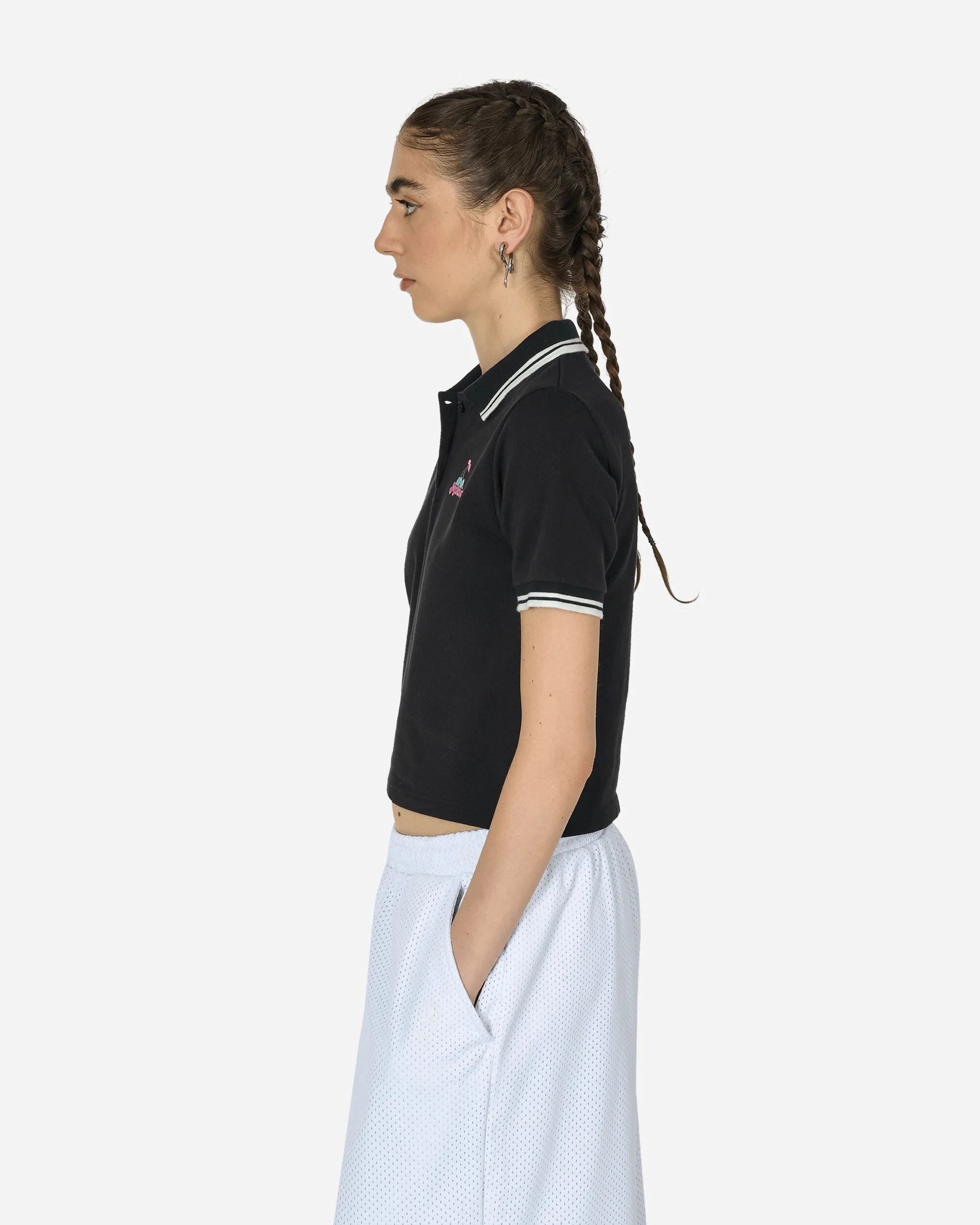 Poison Cherry Short Polo Shirt Black