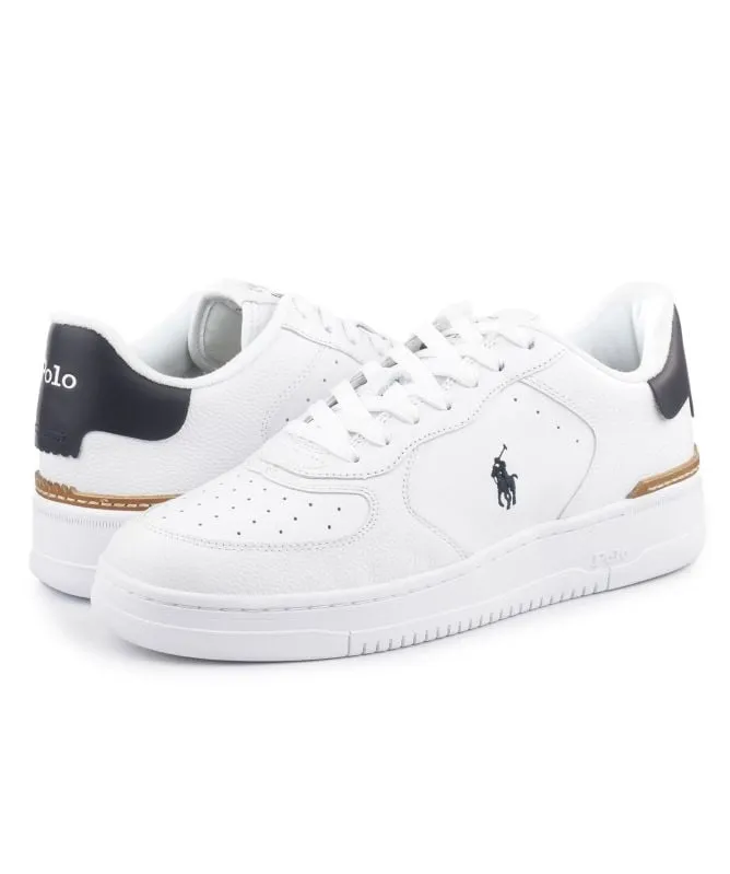 Polo Ralph Lauren Masters Mens Trainers | White/Navy - 809891791004