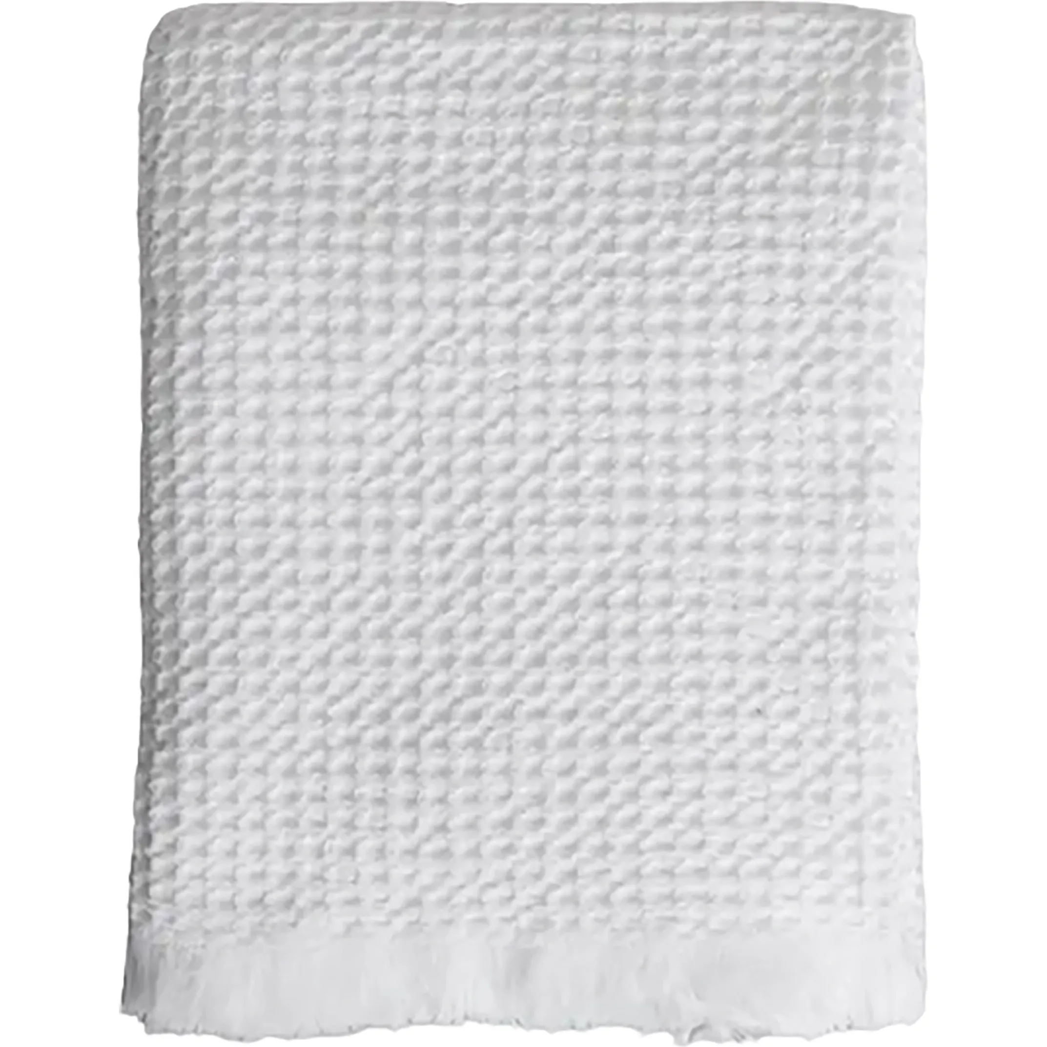 Powered by People Mungo Organic Belgian Waffle Bath Sheet, White