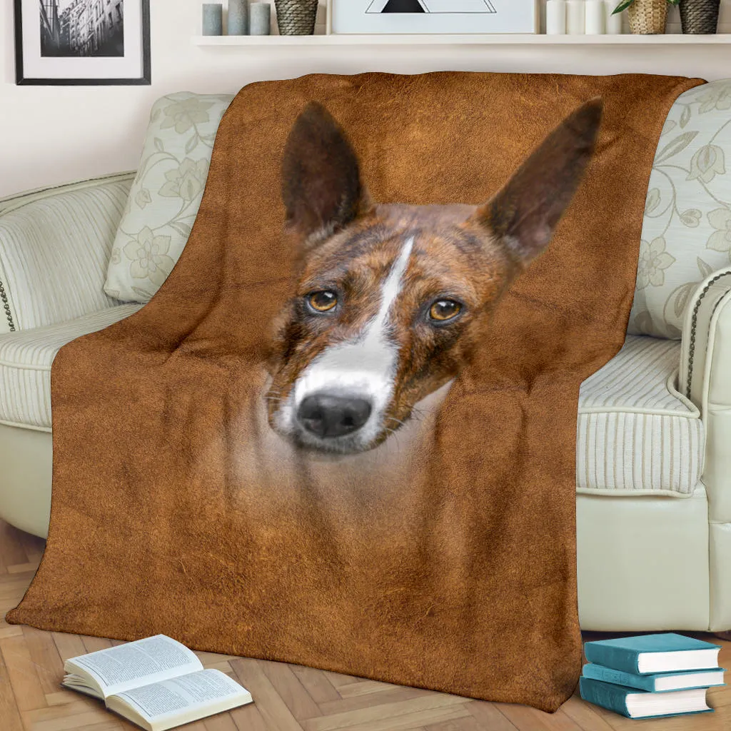 Premium Blanket Basenji Face Hair