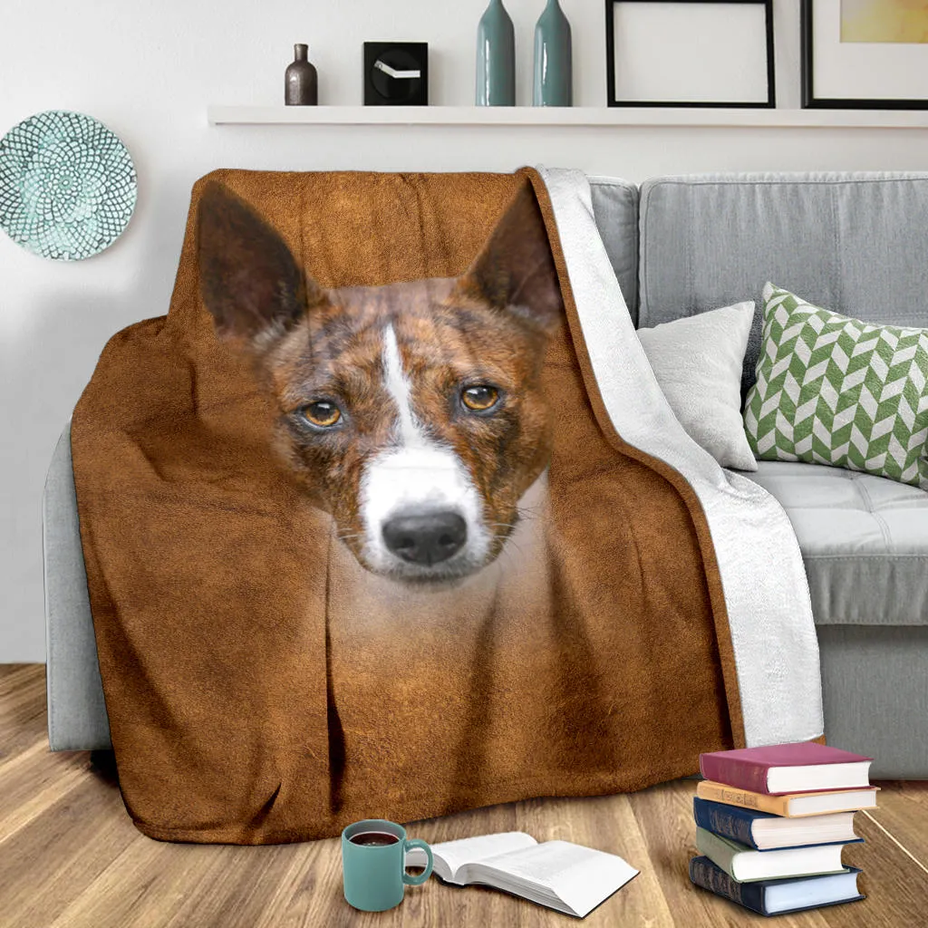 Premium Blanket Basenji Face Hair